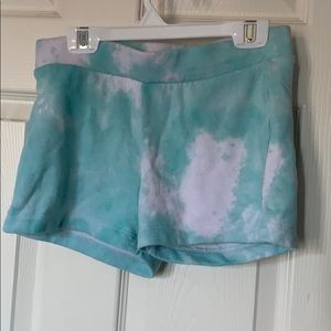 Teal and White shorts